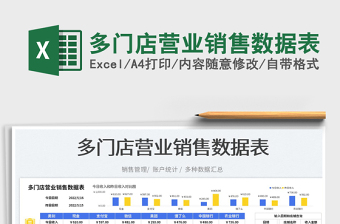 2025多门店营业销售数据表免费下载