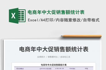 2025电商年中大促销售额统计表免费下载