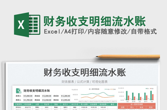 2025财务收支明细流水账免费下载