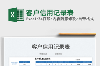 2025客户信用记录表免费下载