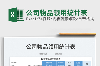 2025公司物品领用统计表免费下载