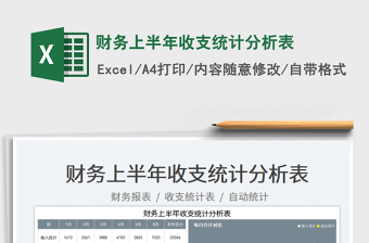 2025财务上半年收支统计分析表免费下载