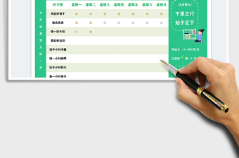 2025儿童宝贝每周习惯培养表免费下载