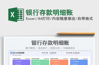 2025银行存款明细账免费下载