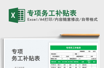 2025专项务工补贴表免费下载