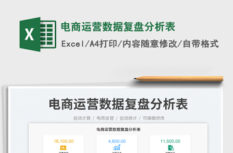 2025电商运营数据复盘分析表免费下载