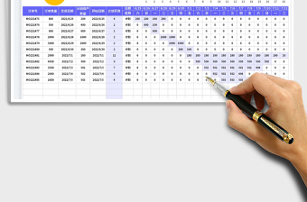 2025车间订单排产计划表-公式计算免费下载