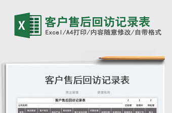 2025客户售后回访记录表免费下载