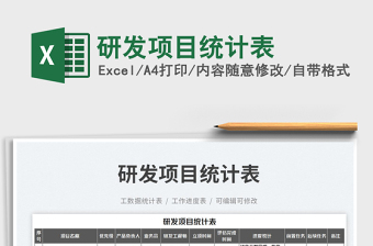 2025研发项目统计表免费下载