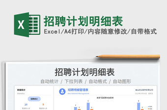 2025招聘计划明细表免费下载