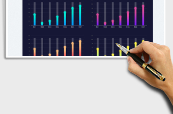 2025带顶点标记的渐变柱形图免费下载