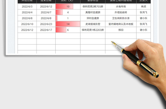 2025装修排期表免费下载