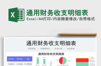 2025通用财务收支明细表免费下载