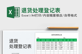 2025退货处理登记表免费下载