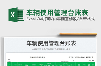 2025车辆使用管理台账表免费下载