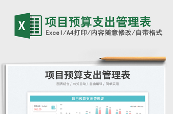 2025项目预算支出管理表免费下载