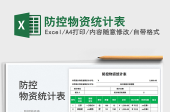 2025防控物资统计表免费下载