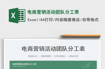 2025电商营销活动团队分工表免费下载