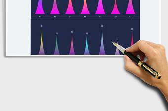 2025多彩峰形柱状图免费下载