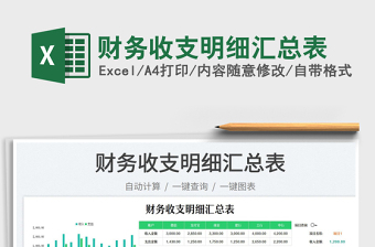 2025财务收支明细汇总表免费下载