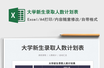 2025大学新生录取人数计划表免费下载