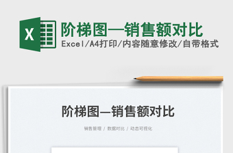 2025阶梯图—销售额对比免费下载