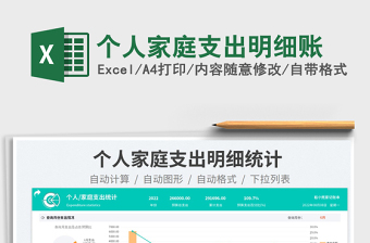 2025个人家庭支出明细账免费下载