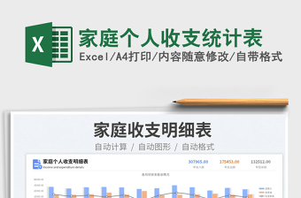 2025家庭个人收支统计表免费下载