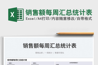 2025销售额每周汇总统计表免费下载