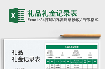 2025礼品礼金记录表免费下载