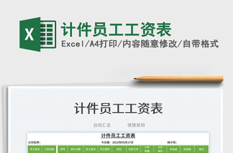 2025计件员工工资表免费下载