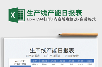 2025生产线产能日报表免费下载