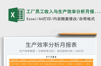 2025工厂员工收入与生产效率分析月报表免费下载