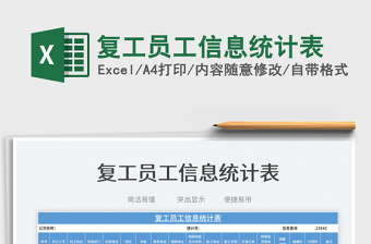 2025复工员工信息统计表免费下载