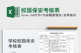 2025校园保安考核表免费下载