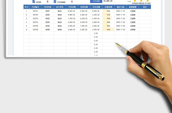 2025销售合同登记明细表免费下载