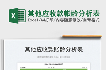 2025其他应收款帐龄分析表免费下载