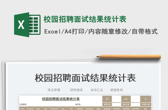 2025校园招聘面试结果统计表免费下载