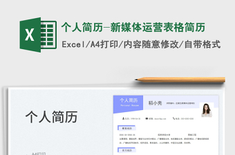 2025个人简历-新媒体运营表格简历