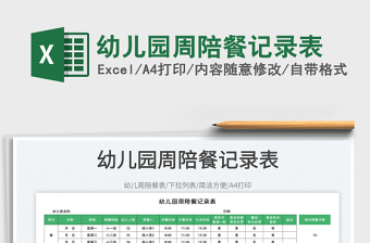 2025幼儿园周陪餐记录表