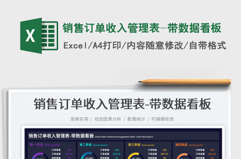 2025销售订单收入管理表-带数据看板