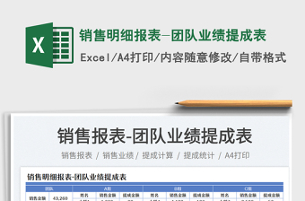 2025销售明细报表-团队业绩提成表