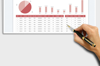 2025红色系销售数据统计报表（按客户）