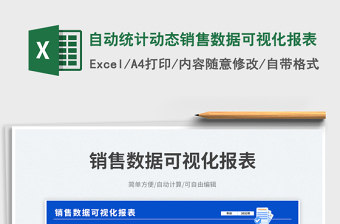 2025自动统计动态销售数据可视化报表