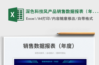 2025深色科技风产品销售数据报表（年度）