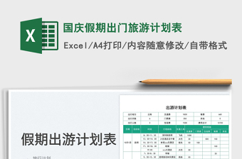2025国庆假期出门旅游计划表