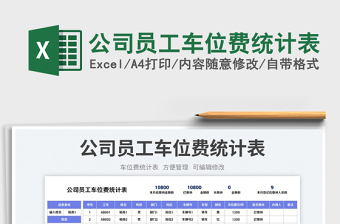 2025公司员工车位费统计表