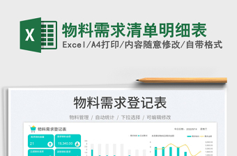 2025物料需求清单明细表