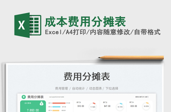 2025成本费用分摊表