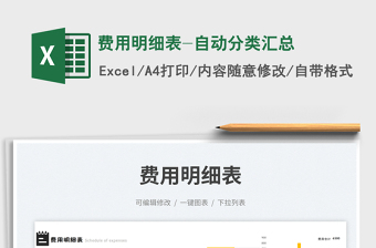 2025费用明细表-自动分类汇总